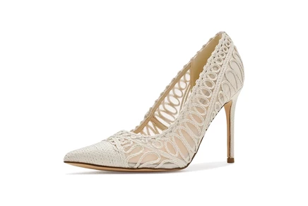 Женские туфли-лодочки Nine West Frista текстильные, кремовые