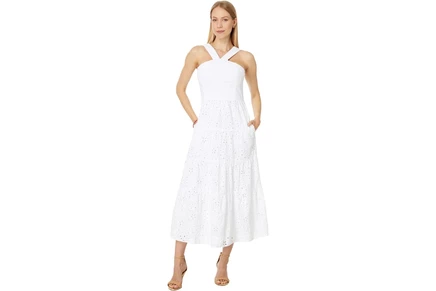 Платье Lilly Pulitzer Jenette Eyelet Halter Mid
