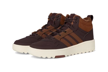 Кроссовки для детей adidas Hoops 4.0 Mid, коричневые/белые