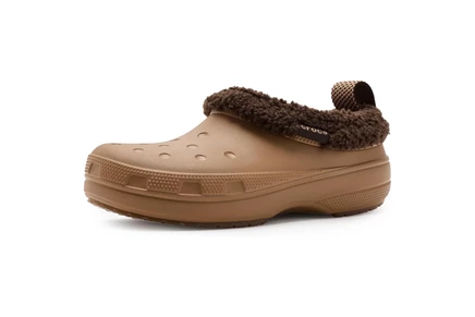 Унисекс зимние ботинки Crocs Classic Lined Shorty с искусственным мехом, сепия