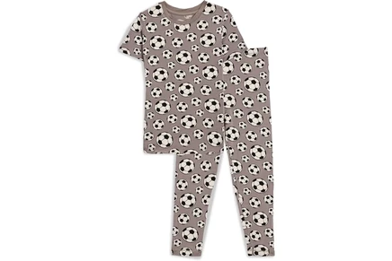 Детская пижама Kickee Pants Kids Print, коричневая с принтом