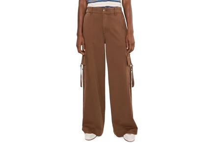 Брюки Liverpool Los Angeles Mid-rise Cargo Wide Leg Pants