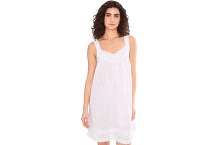 Пижама Eileen West Cotton Lawn Swiss Dot Sleeveless Short Chemise