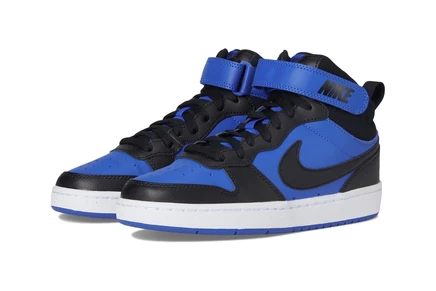 Детские кроссовки Nike Court Borough Mid 2, синий/черный/белый