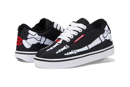 Кеды heelys pro 20 со съемным колесом, черно-бело-красные