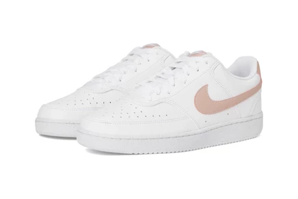 Женские кроссовки Nike Court Vision Low бело-розовые