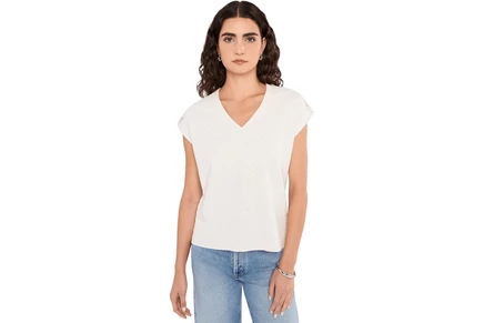 Топ NICZOE NZT Lace Knit Cap Sleeve Tee