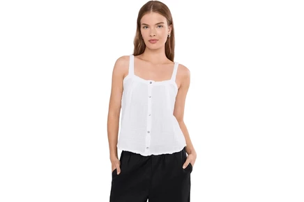 Топ Michael Stars Mavi Button-Front Shirred Cami