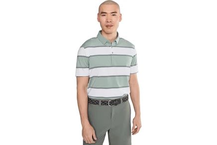 Мужская рубашка adidas Golf Ultimate365 Jumbo Stripe CLIMACOOL Polo Shirt