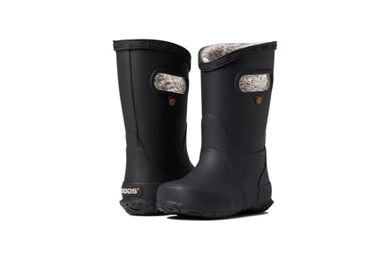 Детские резиновые сапоги Bogs Kids Rain Boot Plush, черные