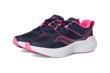 Saucony Kids Kinvara 14 LTT Sneakers (Little Kid/Big Kid) pink/navy