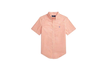 Детская рубашка Polo Ralph Lauren в клетку, белая