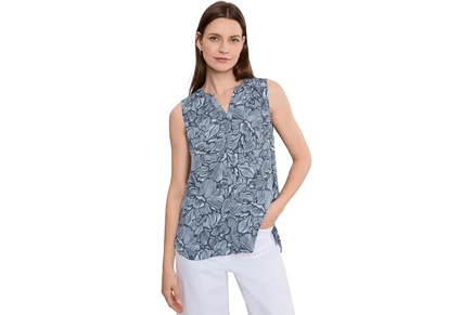 Женская блузка без рукавов NYDJ Sleeveless Pintuck, принт Aria Arabesque