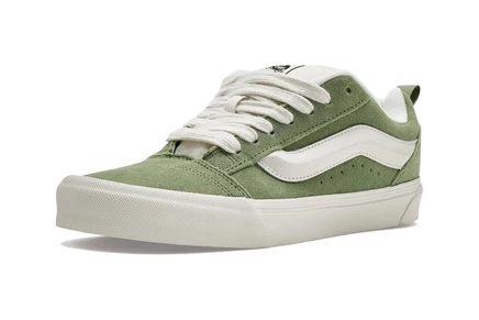 Кеды Vans Knu Skool, замшевые нейтрально-оливковые