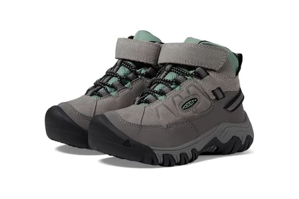 Детская обувь для мальчиков KEEN Kids Targhee 4 Mid водонепроницаемая, серо-зеленая