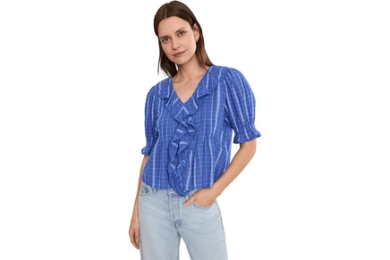 Топ Madewell Kelly Top - Seersucker Crinkle Check