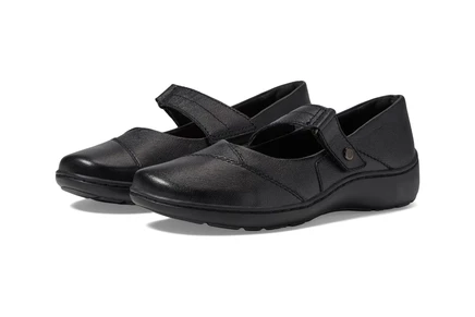 Женские балетки Clarks Cora Gema кожаные, черные