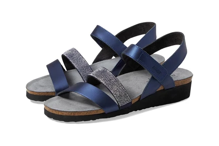 Naot Krista polar sea leather/nickel rivets