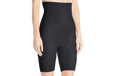 Naomi & Nicole Back Magic Firm Control Hi Waist Thigh Slimmer Shapewear black