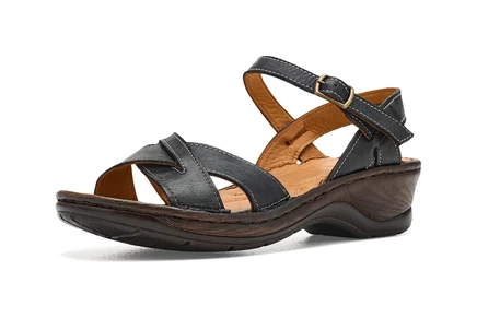 Женские босоножки Spring Step Amareza на танкетке, черные