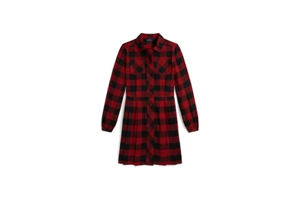 Платье Polo Ralph Lauren Kids Buffalo Check Cotton Twill Dress (Big Kid)