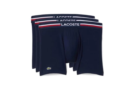 Мужские боксеры Lacoste 3 шт. хлопковые, темно-синие