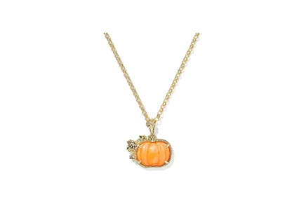 Унисекс ожерелье Kendra Scott Pumpkin с подвеской, позолоченное, перламутровое