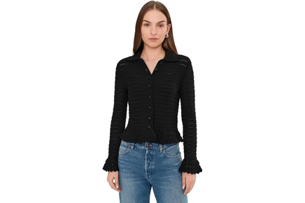 Свитер Madewell Pointelle-Knit Peplum Cardigan