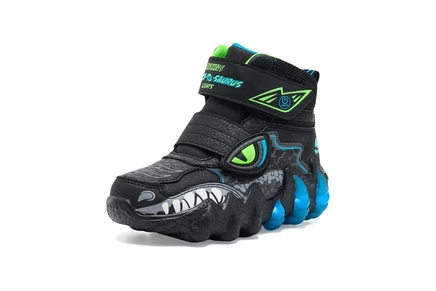 SKECHERS KIDS Skech-O-Saurus Lights 2.0-Arctic Dino 400122L (Little Kid/Big Kid) black/lime