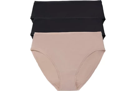 Natori Bliss Bare Cotton Hipster 3-Pack black/black/cafe