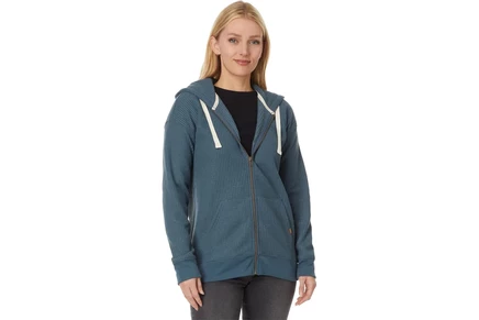 Женский свитшот L.L.Bean Birchwood Brushed Waffle Full Zip Hoodie