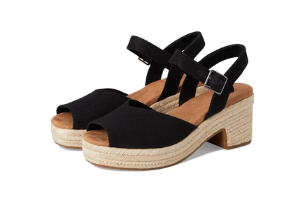 TOMS Isla Peep Toe black