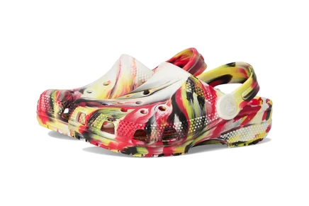Унисекс сабо Crocs Kids Classic Marbled, красно-мульти