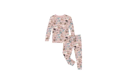 Пижама Kickee Pants Kids Print Long Sleeve Pajama Set (Toddler/Little Kid/Big Kid)
