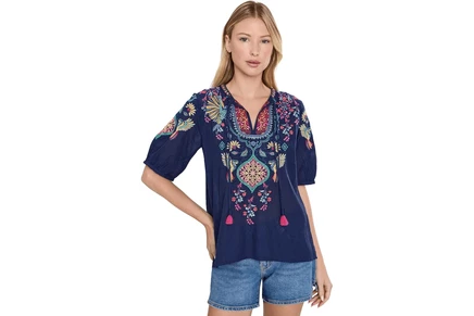 Женская футболка Johnny Was Margot Short Sleeve Blouse