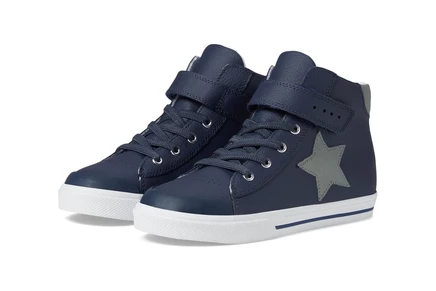 Кроссовки для мальчиков FootMates Riley-Leather, сине-серые