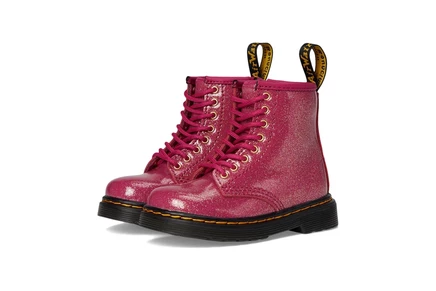 Детские ботинки Dr. Martens 1460, фуксия с глиттером
