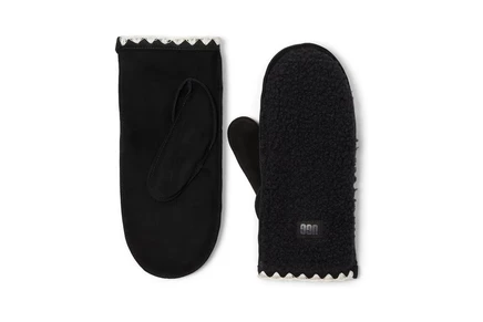 Унисекс варежки Ugg Uggfluff Scalloped Mitten, черные