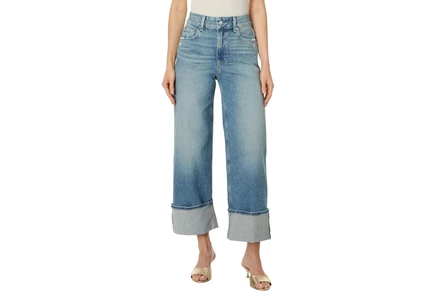 Джинсы Paige Sasha Ankle Wide Cuff in Storybook Distressed