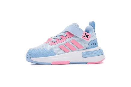 adidas Kids x Minecraft Pro Elastic Lace Shoes crystal sky/bliss pink/glow blue