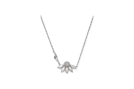 Колье Kendra Scott Anya, серебристое со слоновой костью