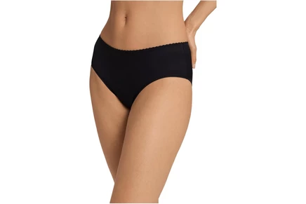 Женские трусы Hanro Satin Deluxe, высокая посадка, черные