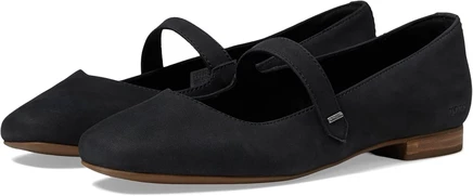 Женские балетки TOMS Bianca, черные кожаные