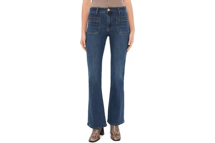Джинсы KUT from the Kloth Ana High-Rise Flare in Ravishing/Dark Base Wash