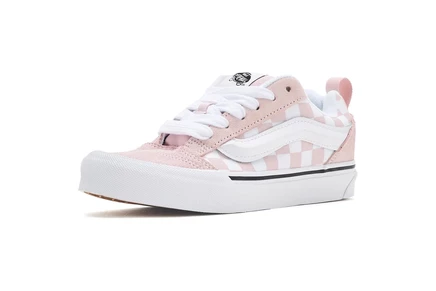 Детские кроссовки Vans Knu Skool, розовые в клетку