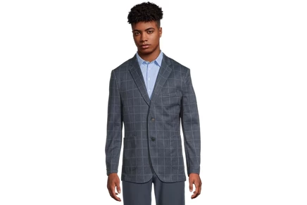 Мужской блейзер Johnston & Murphy Unlined Plaid, тёмно‑синий в клетку