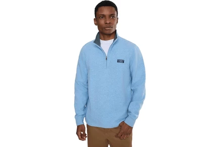 Толстовка L.L.Bean Lakewashed Double-Knit Quarter-Zip Long Sleeve