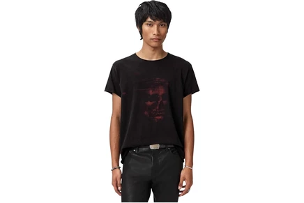 Мужская рубашка John Varvatos Skull Sculpture Tee KG7197R25