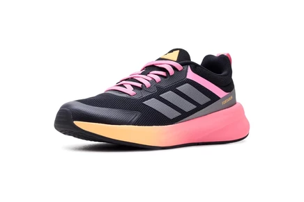 adidas Kids Fortarun 4.0 Shoes (Big Kid) black/iron metallic/bliss pink