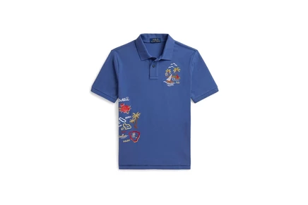 Детская рубашка поло Polo Ralph Lauren, голубая